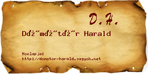 Dömötör Harald névjegykártya